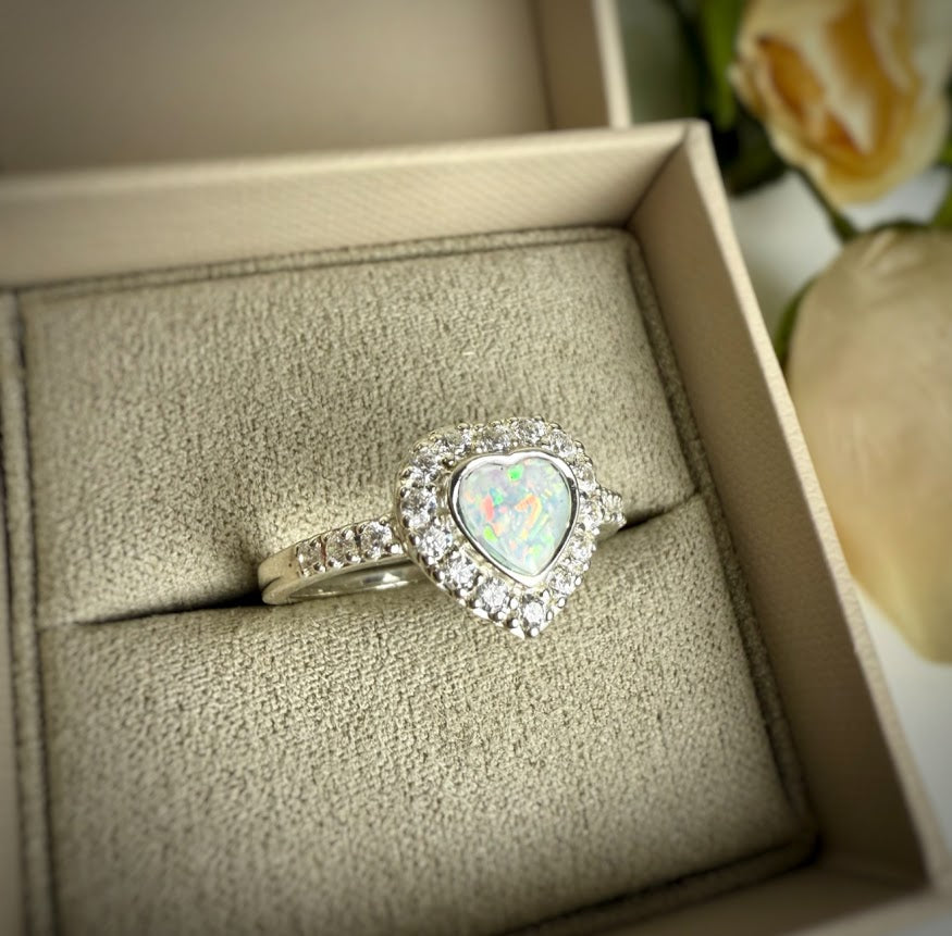 CZ Heart Ring