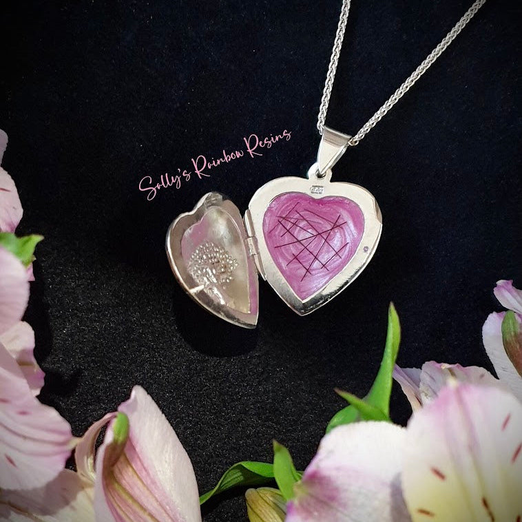 Tree Of Life Heart Locket .925 Silver Pendant