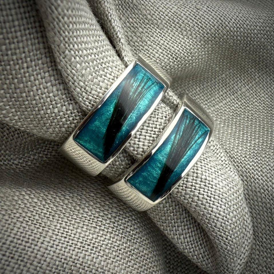 8mm Silver Slit band Ring