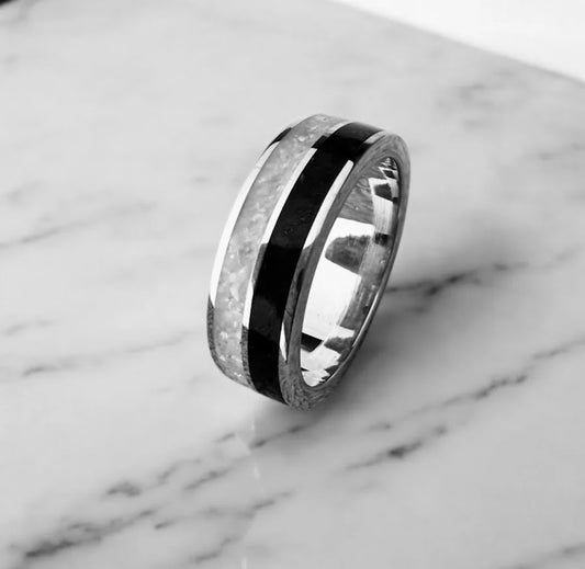 6mm Silver Double Band Ring