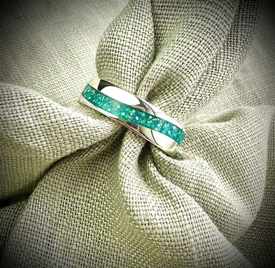 6mm Silver Wave Band Ring