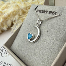 Sterling Silver Heart Moon Pendant