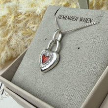 Sterling Silver Heart Lock Pendant