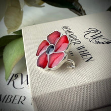Sterling Silver Poppy Brooch