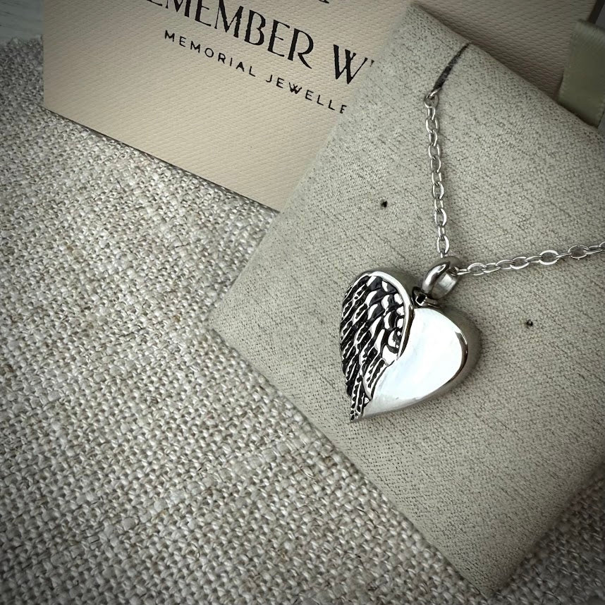 Self Fill Angel Wing Urn Pendant