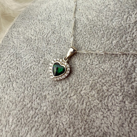 Petite CZ Heart Pendant