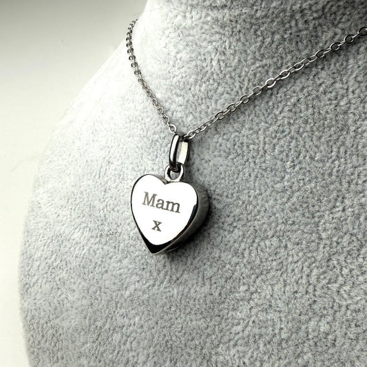 Self Fill Heart Urn Pendant