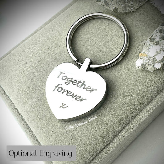 Self Fill Heart Urn Keyring
