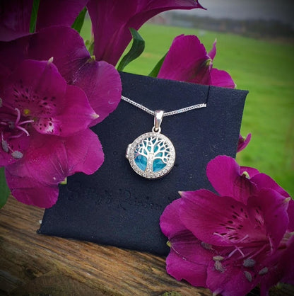 CZ Tree Of Life Locket Pendant