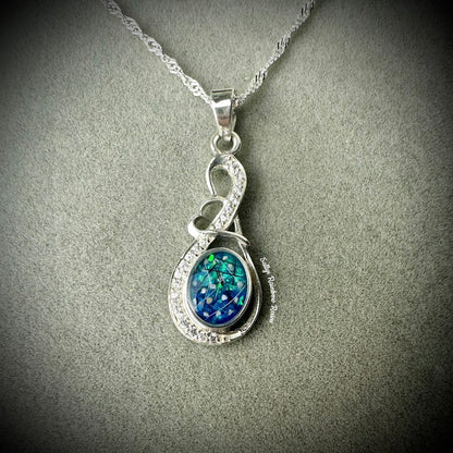 Heart Infinity Oval .925 Silver Pendant