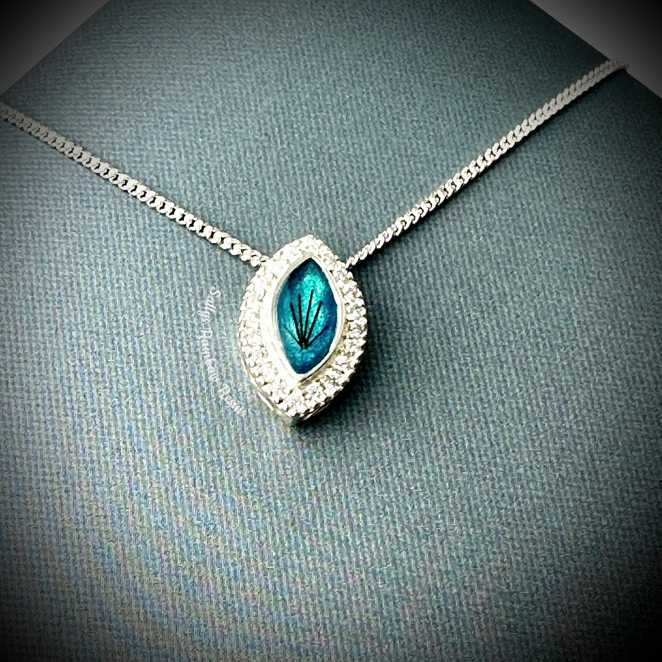 Petite CZ Marquise .925 Silver Pendant