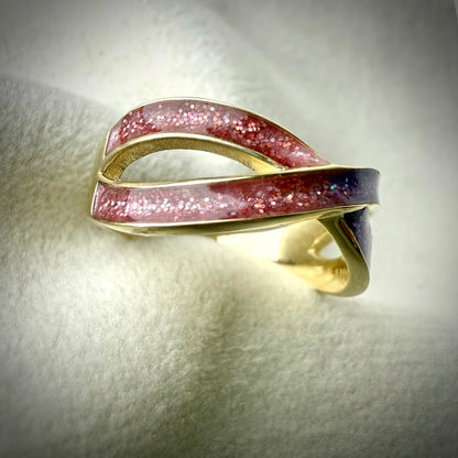 9ct Yellow gold Simple Infinity Ring - Size P Only