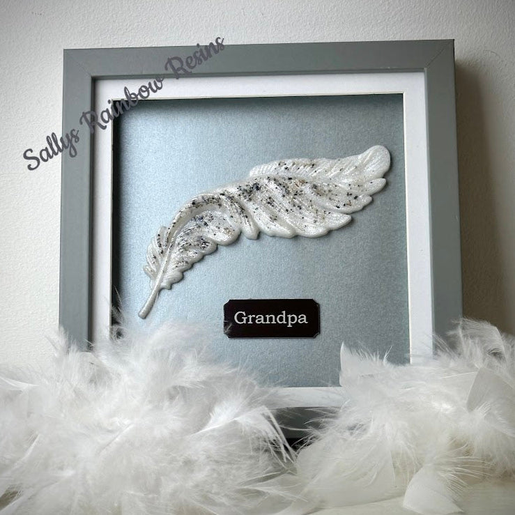 Framed Memorial Ashes Feather