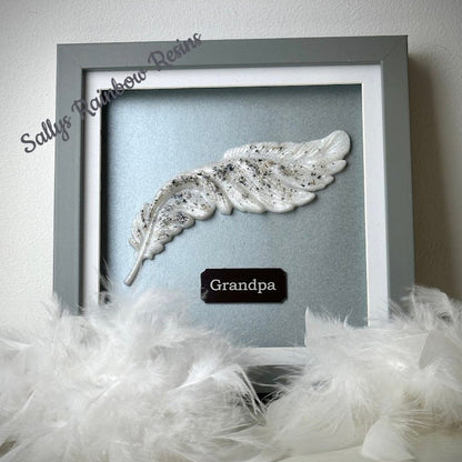 Framed Memorial Ashes Feather