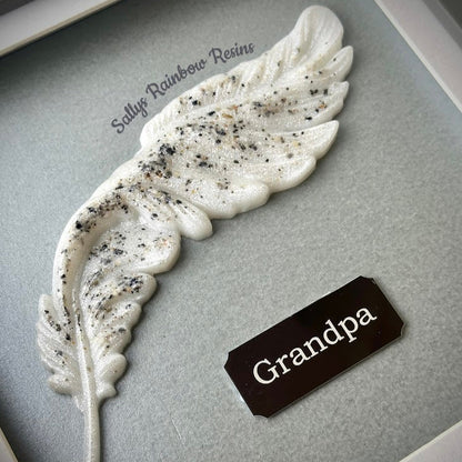 Framed Memorial Ashes Feather