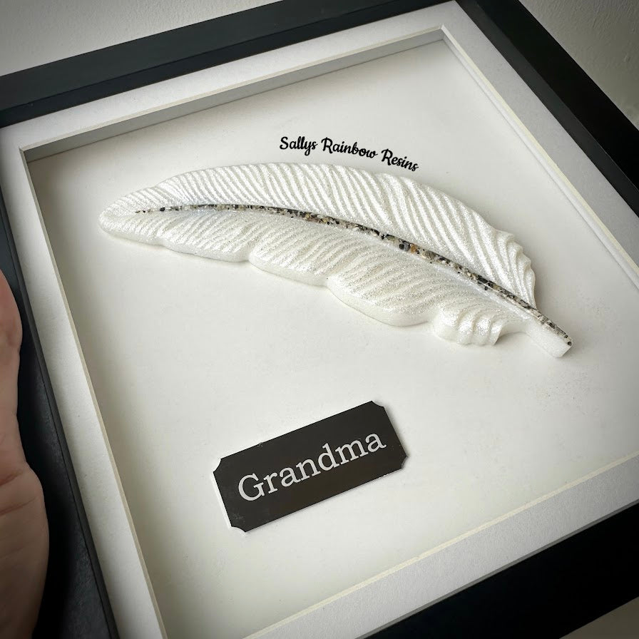 Framed Memorial Ashes Feather
