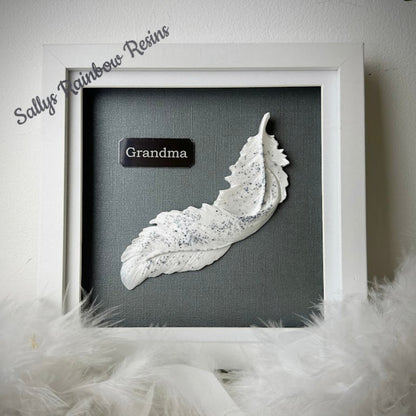 Framed Memorial Ashes Feather