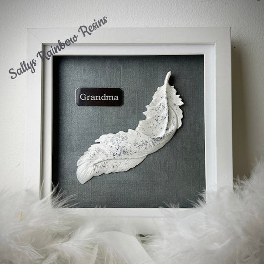 Framed Memorial Ashes Feather