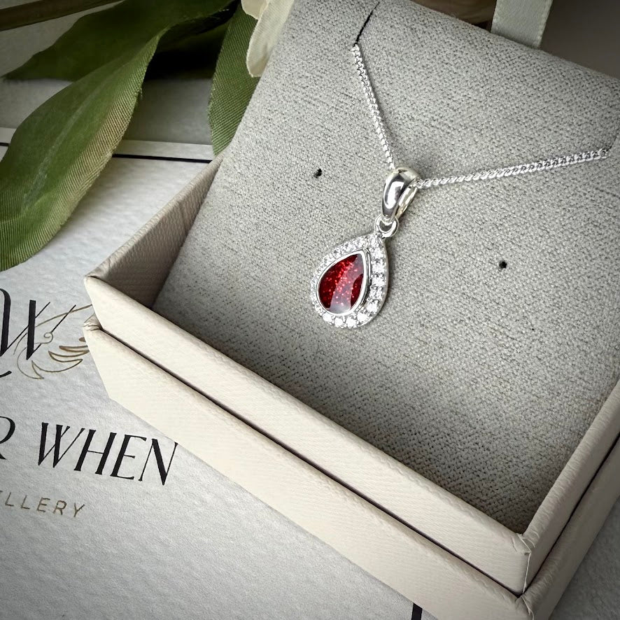 Petite CZ Teardrop Pendant