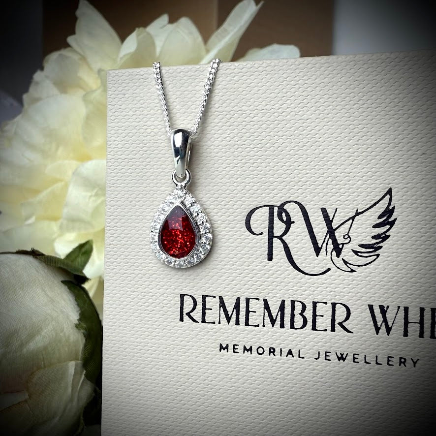 Petite CZ Teardrop Pendant