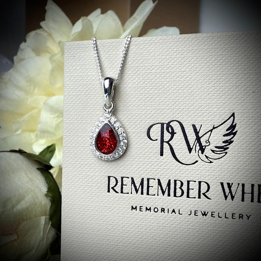 Petite CZ Teardrop Pendant