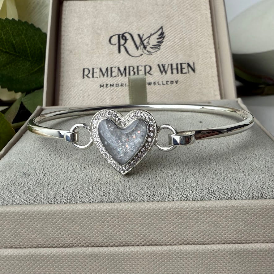 CZ Heart Bangle