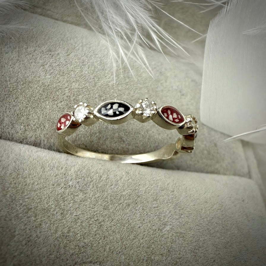 Half Marquise .925 Silver Ring