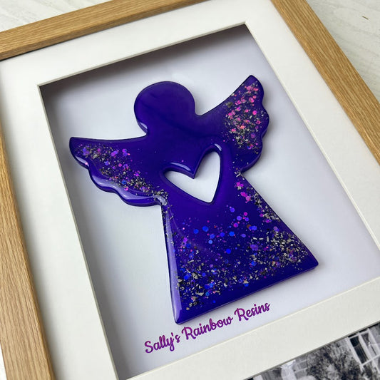 Photo Framed Memorial Ashes/Hair Angel