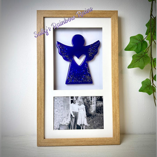Photo Framed Memorial Ashes/Hair Angel
