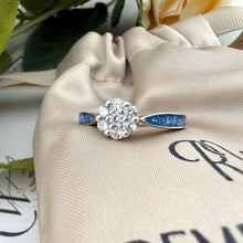 Sterling Silver Crystal Cluster Ring