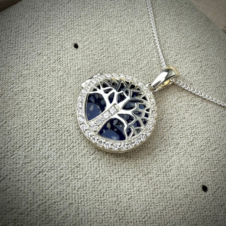 CZ Tree Of Life Locket Pendant