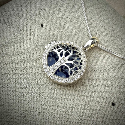 CZ Tree Of Life Locket Pendant