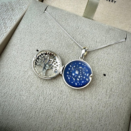 CZ Tree Of Life Locket Pendant