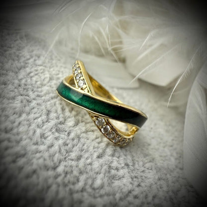 9ct Yellow/White/Rose Gold Infinity Ring