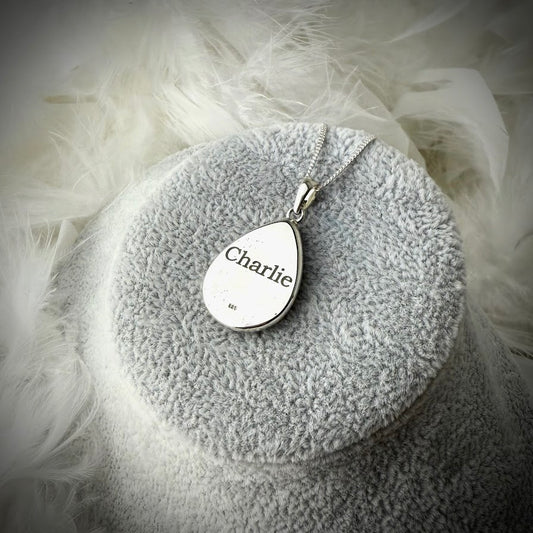 Large round edged Teardrop Pendant