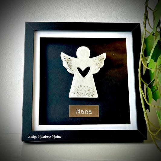 Framed Memorial Ashes / Hair Small Angel