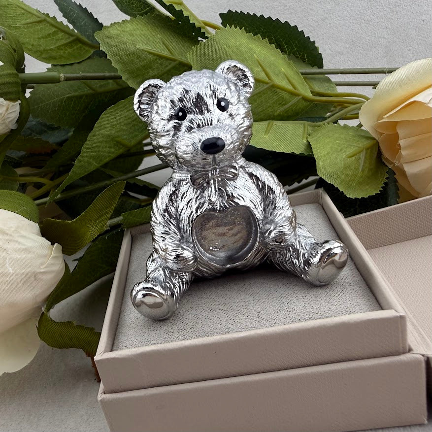 Stainless Steel Memorial Ashes / Hair Teddy Bear
