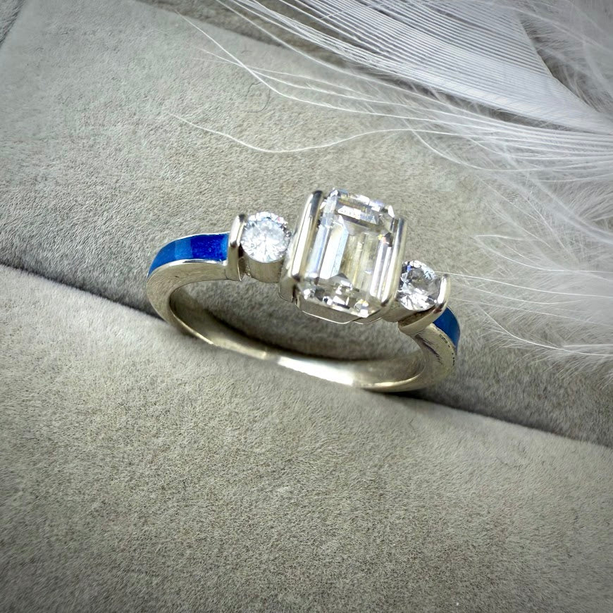 9ct Gold Emerald Cut Ring