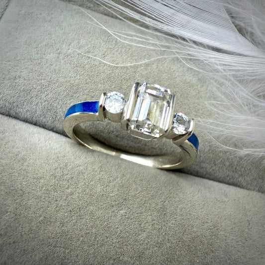 9ct Gold Emerald Cut Ring