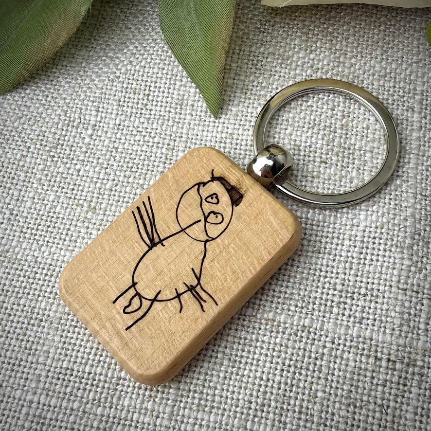 Wooden Keepsake Keyring