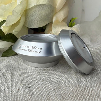 Heaven's Glow Silver Ashes Urn Candle