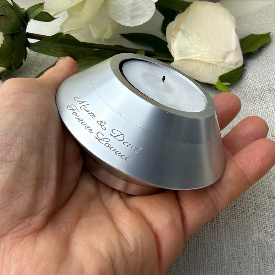 Heaven's Glow Silver Ashes Urn Candle