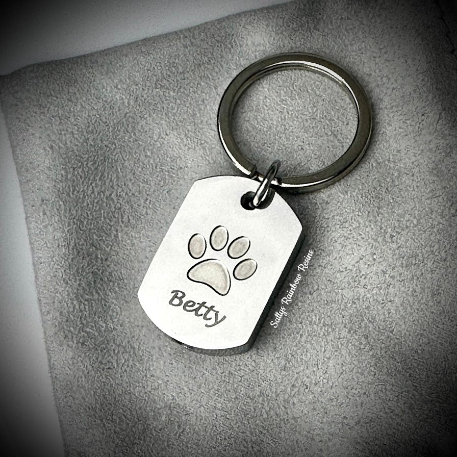 Self Fill Paw Urn Keyring