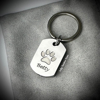 Self Fill Paw Urn Keyring