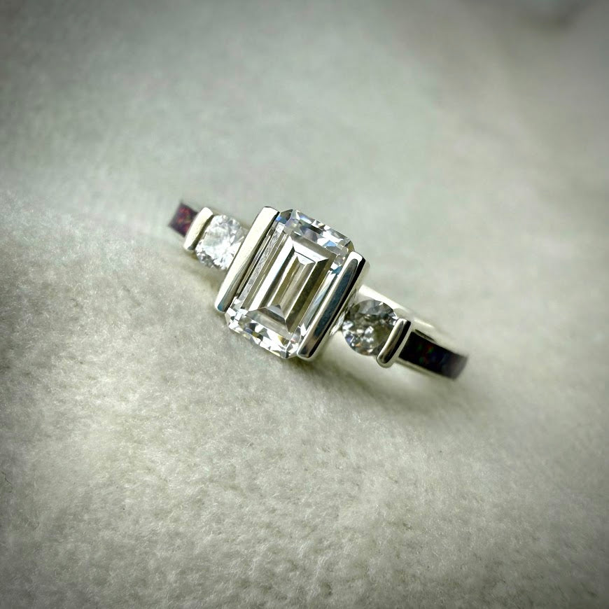 9ct Gold Emerald Cut Ring
