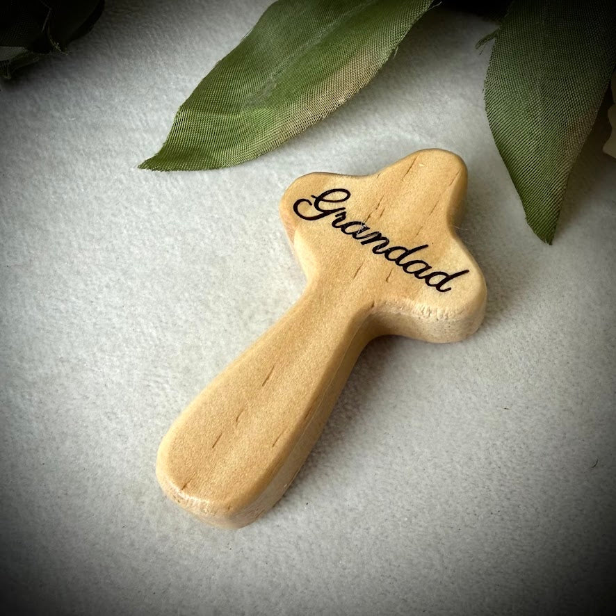 Wooden Comfort Cross Pebble