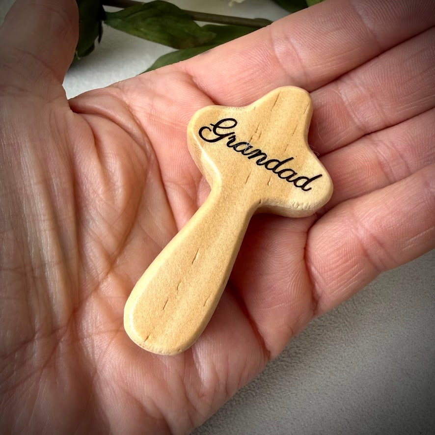 Wooden Comfort Cross Pebble