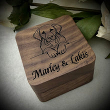 Engraved Wooden Ashes/Fur Keepsake Box