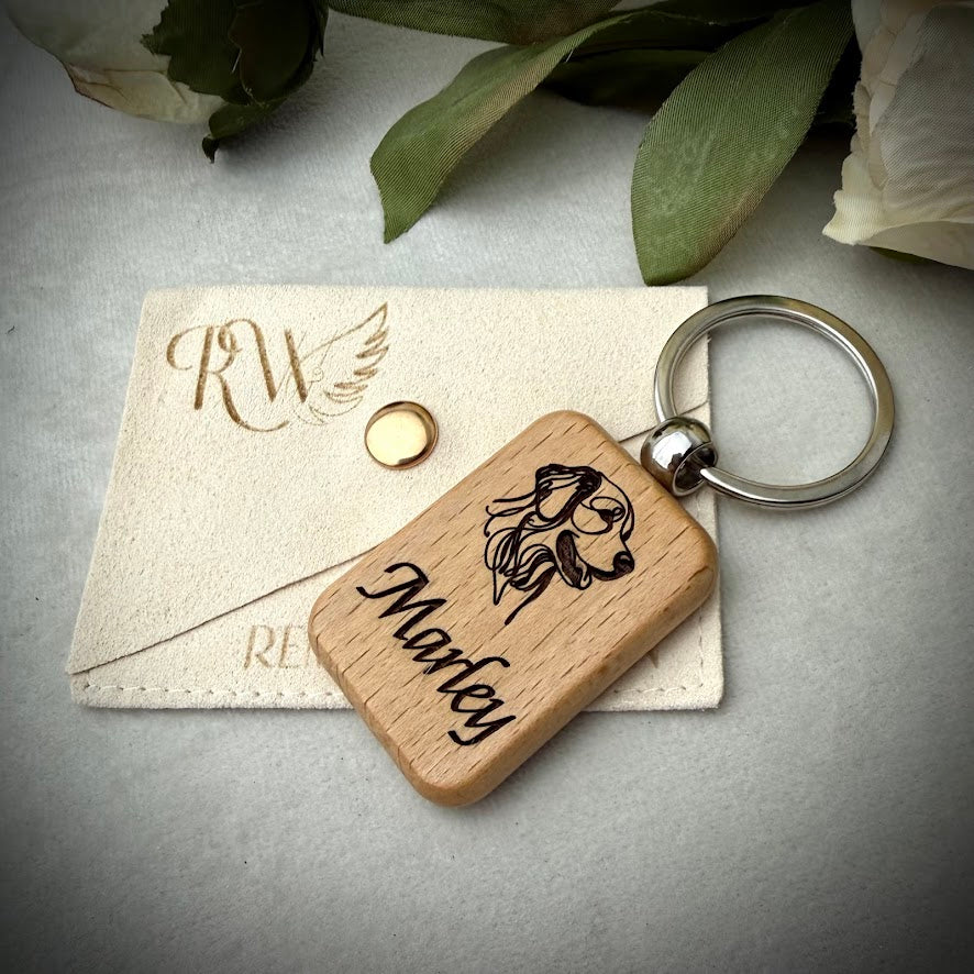 Wooden Keepsake Keyring