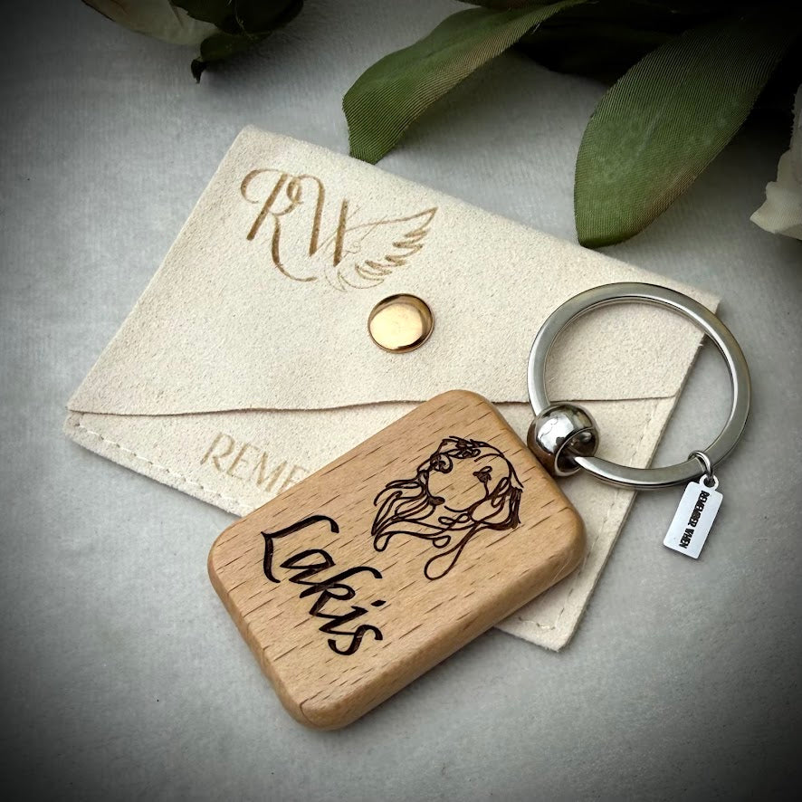 Wooden Keepsake Keyring